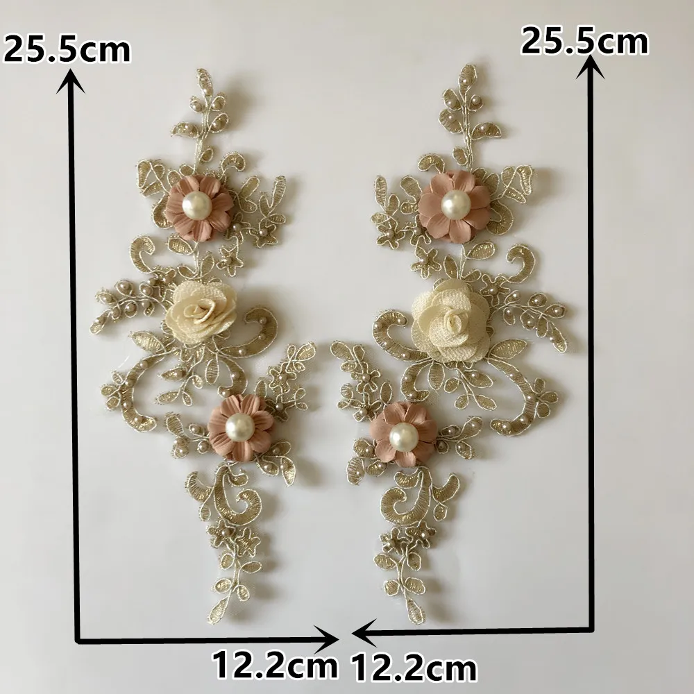 Стиль 3D цветок кружевной воротник DIY Вышивка аппликация декольте швейная ткань украшения одежды аксессуары Скрапбукинг - Цвет: ZYL1342-YL1899