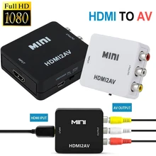 AV Adapter na CVBS wideo L Audio RCA R/R konwerter 2AV podpórka NTSC PAL dla PS3 odtwarzacz DVD komputer stancjonarny akcesoria z wejściem HDMI,