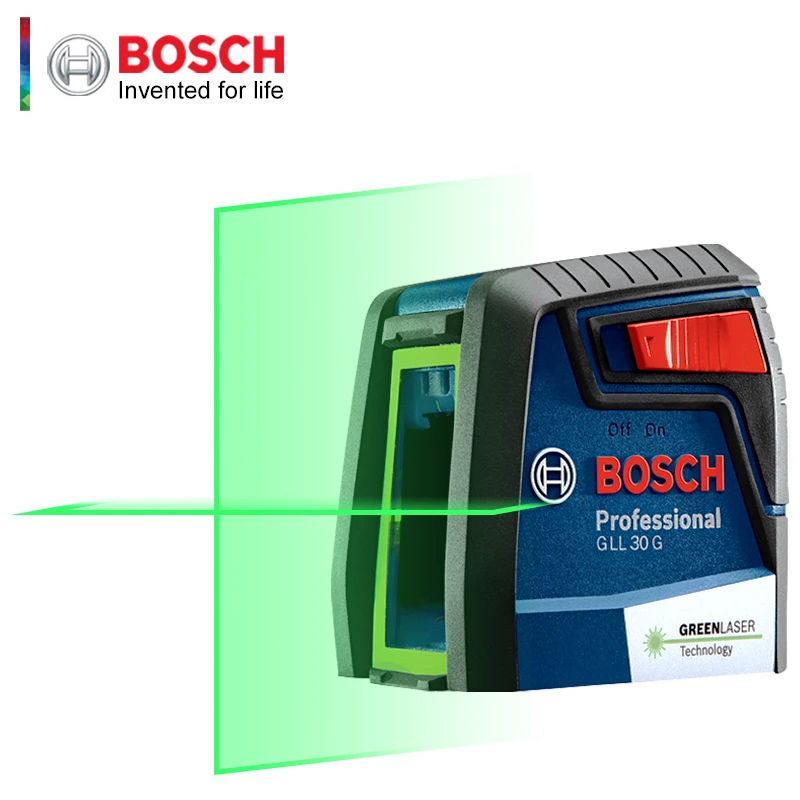 Bosch GLL30G лазерный уровень высокой точности зеленый свет двухлинейный