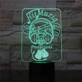 

3D Lamp Music Notes Best Present for Musician Atmosphere Bright Base Led Night Light Lamp for Indoor Decoration Touch Sensor