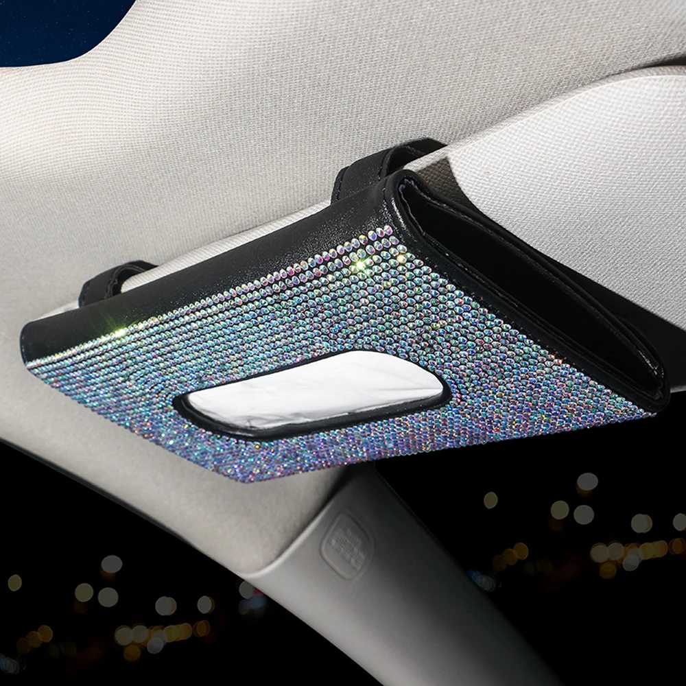 Car Tissue Holder Universal Crystal for Girls