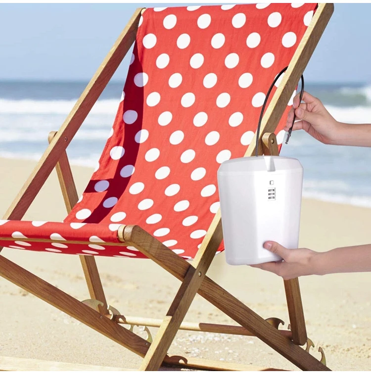 Password Code Lock Box With Line Anti-theft Safe Portable Beach Lock Plastic Bucket IndoorOutdoor Sports Password Code Lock Box (3)