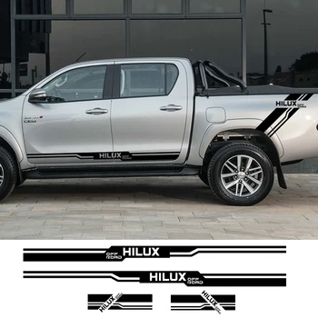 

For Toyota HILUX VIGO REVO Car Side Stripes Stickers Auto Vinyl Film Decals DIY Styling Decor Automobile Car Tuning Accessories
