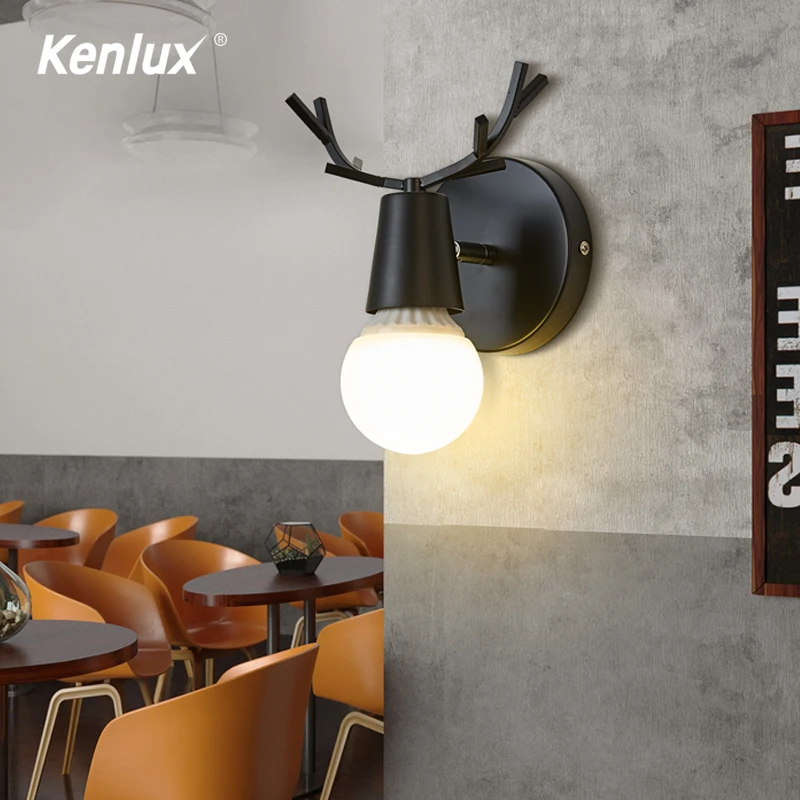 Светодиодный настенный светильник Kenlux деревянная железная лампа в