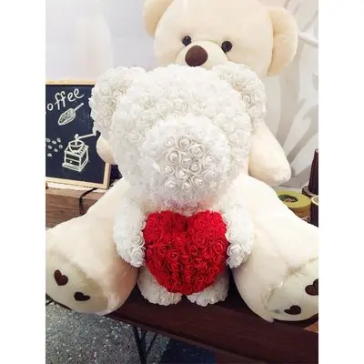 

2019 Bear Rose Flower Artificial Decoration Christmas Gifts for Women Valentines Gift