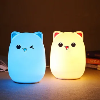 

LED Night Light Cute Bear Silicone Touch Sensor or Remote Control Color Changing USB Night Light Lamp for Adults Kids Rooms Gift