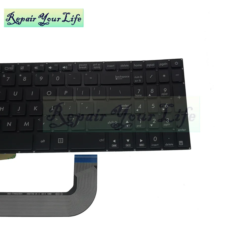 Substituição Teclados para Asus Vivobook N705u N705 un ud uq uf X705 ma X705ua Eua Inglês Preto Teclado do Portátil 0knb0 661us00 Novo - Imagem 6