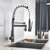 Good Quality Wholesale Retail Chrome Finished Pull Out Spring Kitchen Faucet Swivel Spout Vessel Sink Mixer Tap Hot and Cold ► Photo 3/6