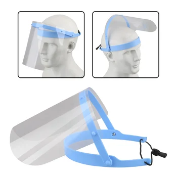 

Full Face Covering Mask Visor Shield Anti-fog Splash-proof Full Face Shield Mask 10 Tablets Transparent Protective Mask