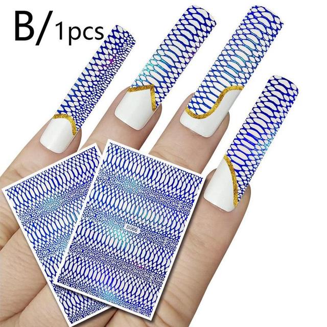 Ice Patch Nail Sticker Japanese Aurora Ice Sticker Decals Self Adhesive Nails Design Sticker Manicure Decoration