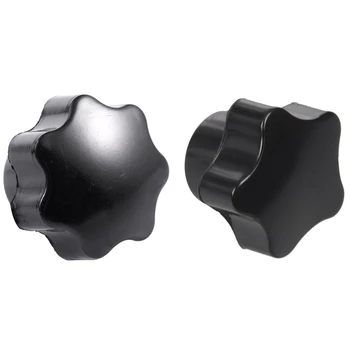 

14Pcs Female Thread Plastic Star Head Clamping Knob Jig Black M6x25mm & M6x32mm