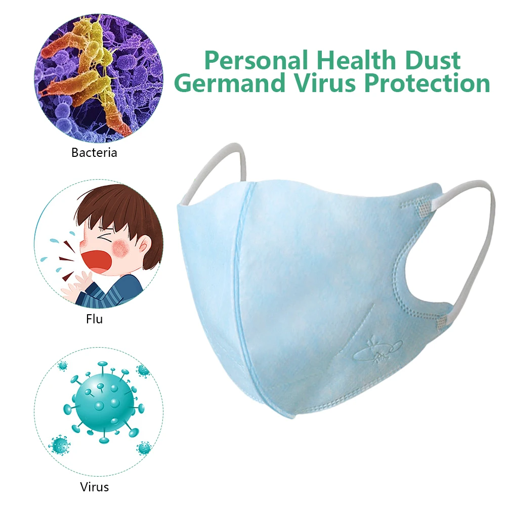 

Children's masks 3-Layers protective melt-blown cloth 3D dimensional masks Disposable Non-woven Dust Mask Anti-pollution 50pc