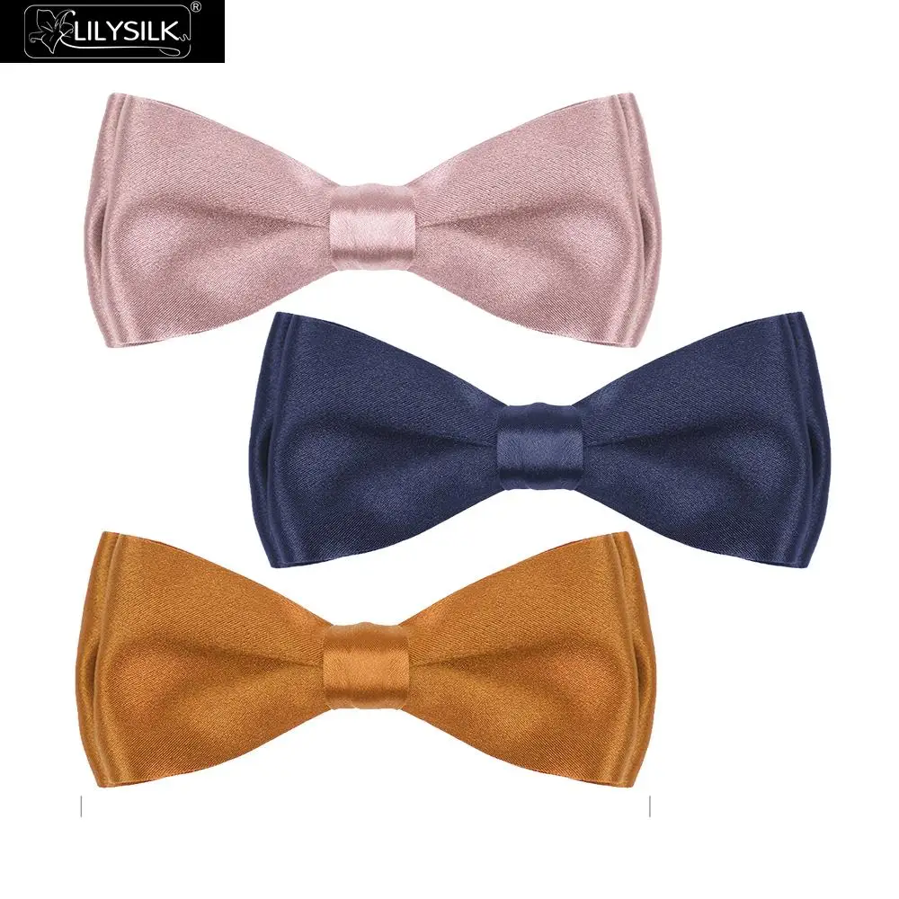 

LilySilk 3 Pack Bow Silk Hair Clip Simple Women New Free Shipping