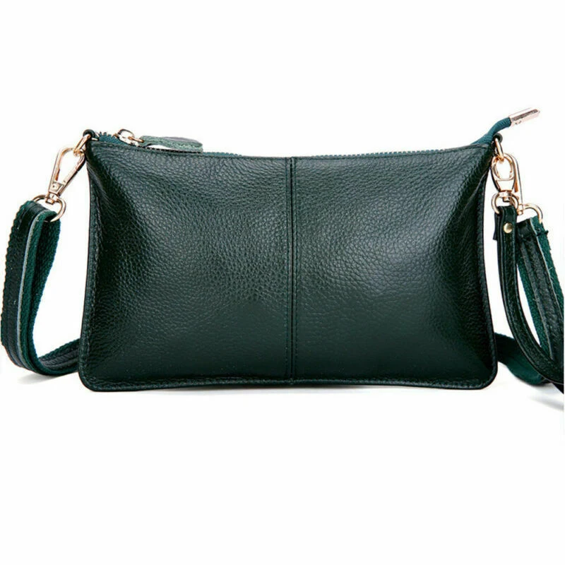 

New Style Classic Women Leather Handbag Shoulder Tote Purse Zippered Crossbody Bag Simple Design Fashion
