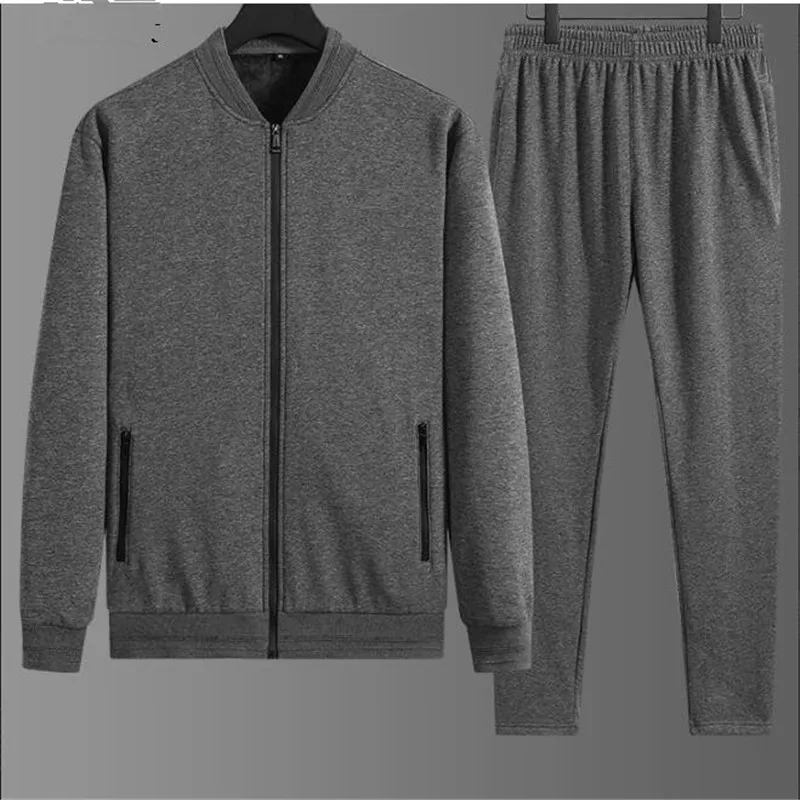 Tuta sportiva per anziani e di mezza età giacca da baseball in due pezzi  giacca in cotone a maniche lunghe cappotto e pantaloni di qualità stand-up  coll - AliExpress Men's Clothing