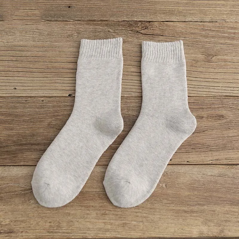 New Male Hot Sale 5Pairs/Lot Against Cold Terry Socks Winter Warm Solid Socks Super Thicker Men Socks