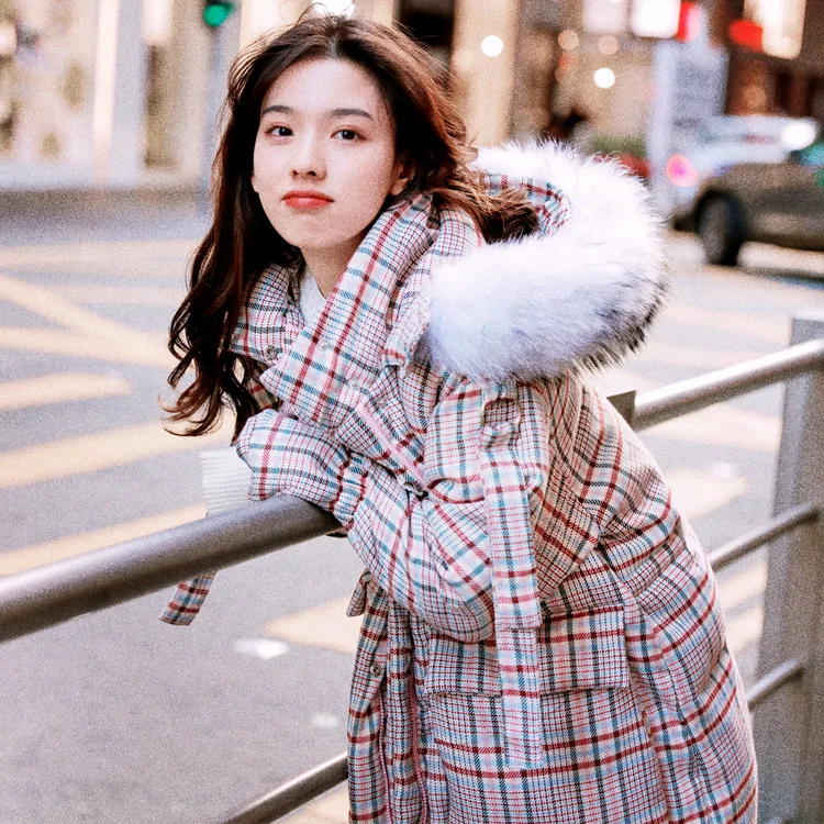 

Cotton-padded Jacket 2019 New Style Korean-style Loose-Fit off Season down Jacket Cotton-padded Clothes Mid-length Winter Coat W
