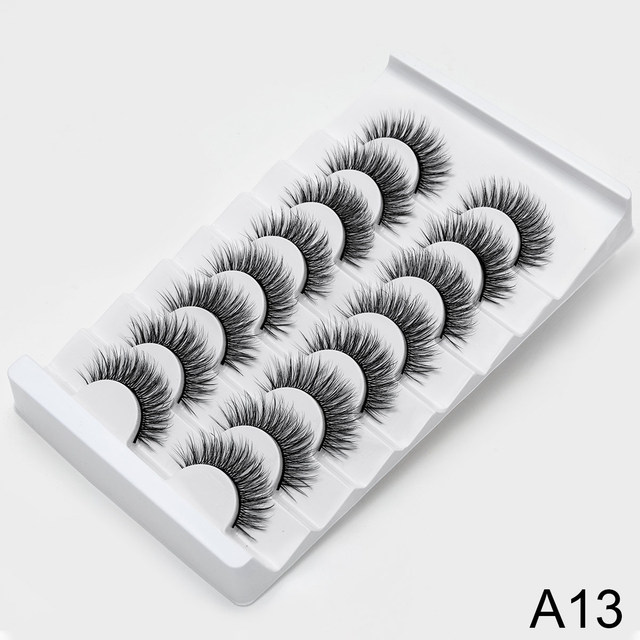 3D Faux Mink Lashes Natural False Eyelashes Dramatic Volume Fake Lashes Makeup Eyelash Extension Silk Eyelashes
