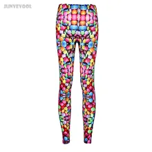 Леггинсы в стиле хип-хоп, женские сексуальные леггинсы с татуировкой, Бесшовные штаны, яркие разноцветные радужные милые штаны