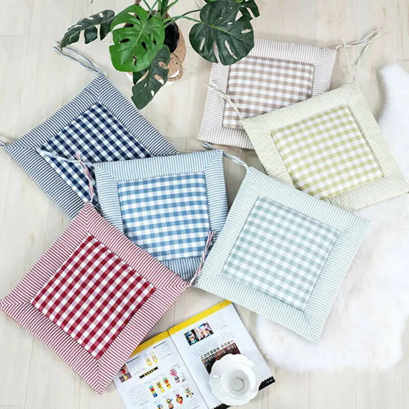 Indoor Home Dining Kitchen Office Cushion Soft Seat Pads Tie On-Square