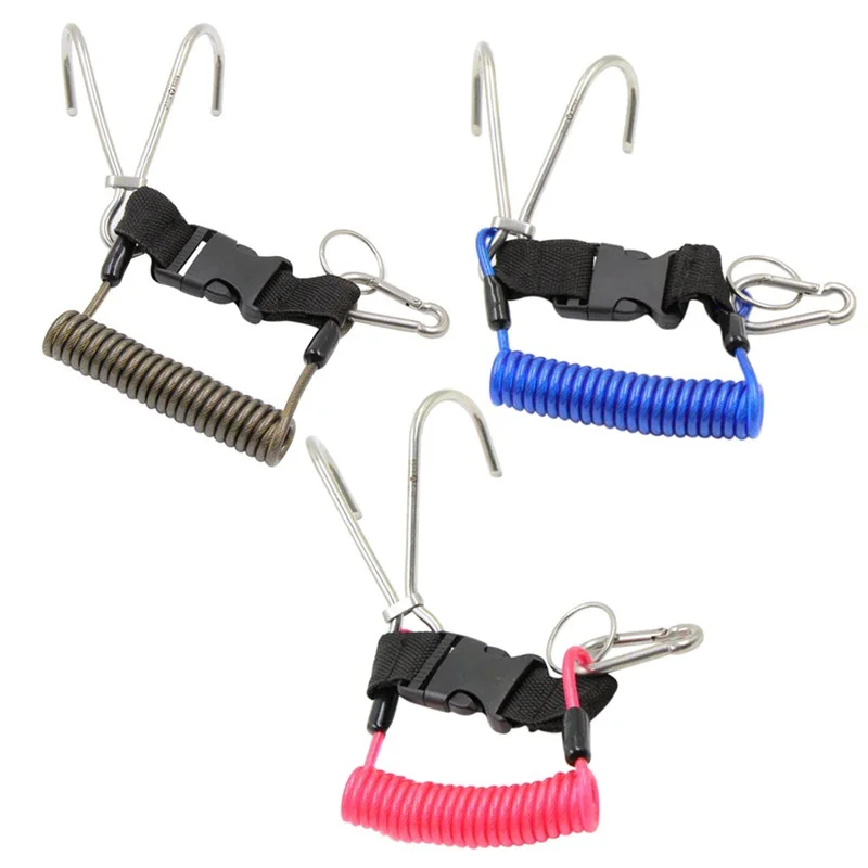 

Diving Reef Hook Stainless Steel Diving Safety Double Hook Quick-Release Hook Outdoor Underwater Sport Accessy M