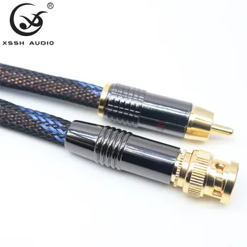 

1 pair XSSH audio 8.5mm diameter double shield 2 core 2.5mm pure coppre with Gold plated BNC Plug