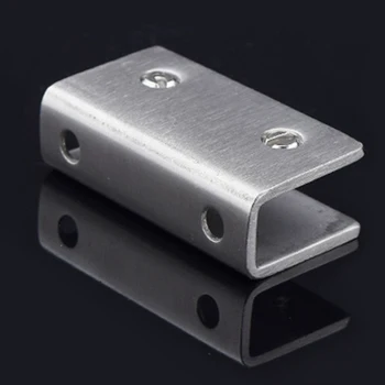 

2pcs Support Bathroom Shelf Stainless Steel Door Fixed Brackets Hinge Clip Cabinet Glass Clamp 8-12MM