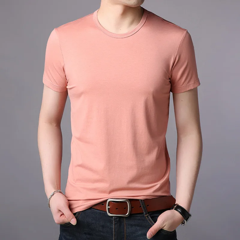 Ice silk t shirt male Korean version of the trend of men's short