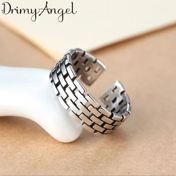 

Vintage Handmade 925 Sterling Silver Hollow Rings For Women Men Adjustable Size Thai Silver Rings Personality
