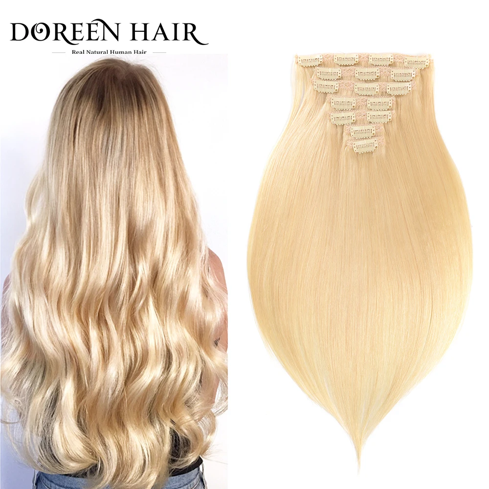 Doreen # 1b #2 #4 #8 #613 наращивание человеческих волос с зажимом 90 г 200 бразильская