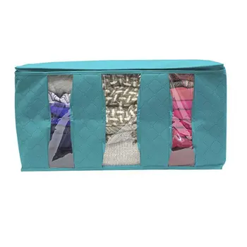 

Non-Woven Storage Bag Quilt Clothing Storage Box Wardrobe Dust Bag Window Organizer Moisture Proof Storage Bag