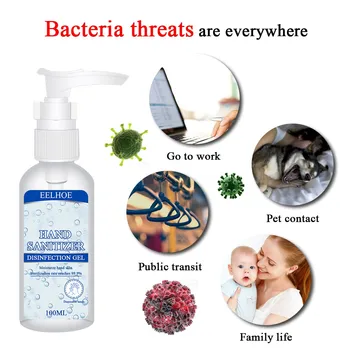 

In Stock ! 30/50/100ml Portable No-wash quick-drying Dvanced Hand Sanitizer Soothing Gel for Children 75% Alcohol Antibacterial