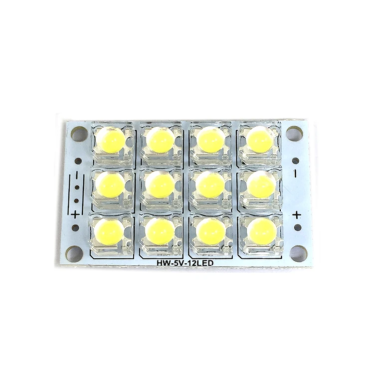 Phyachelo 12er LED-Platine – Superhelle Weiße Piranha-LEDs, DC 3–5V, Für Yachten, Boote & Co.