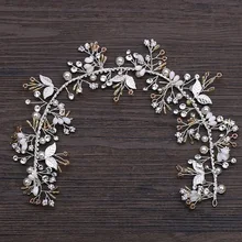 Резинка для волос со стразами для невесты, эксклюзивные свадебные аксессуары для волос