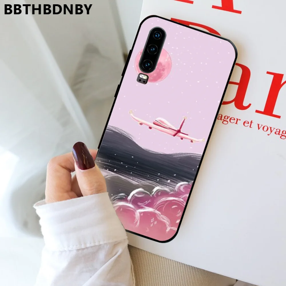 Дорожная карта Ailplane Road sign Cover черный чехол для телефона Huawei P9 P10 P20 P30 Pro Lite smart Mate 10 20
