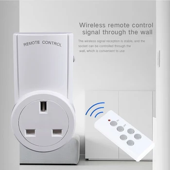 

Wireless Remote Control smart Socket UK Plug wall 433MHz Programmable Electrical Outlet Switch 240v LED Wireless Power Socket SD