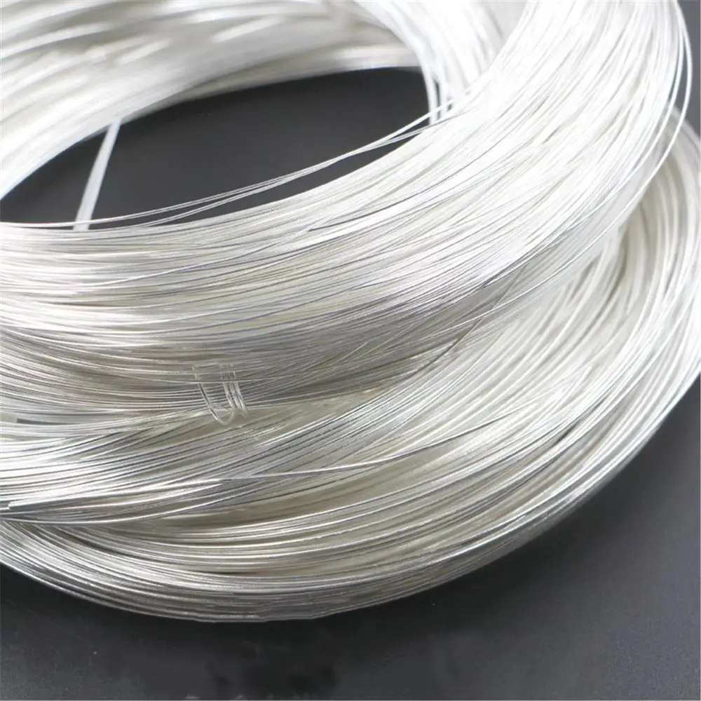 Sterling Silver Wire, S999 Silver Flat Wire for Jewelry Making Supplies,  Silver Soft Wire, Beading Wire 1mm 26 Ga 