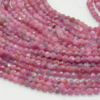

Natural Simple Quality Ruby Faceted Round Beads 3mm
