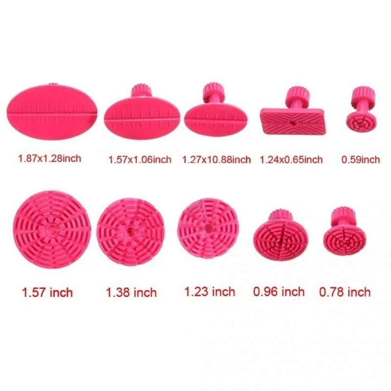 57pcs/Set Metal Painless Dent Repair Dent Lifter-Glue Puller Tab 20W Glue Machine Hail Removal Pain