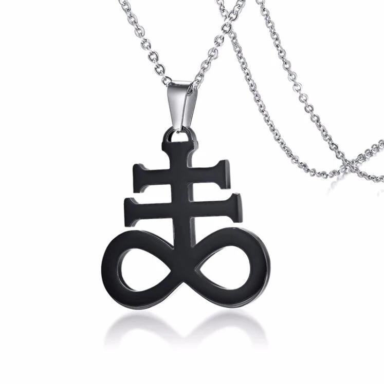 SATAN'S CROSS серьги из нержавеющей стали LEVIATHAN сережки-крестики ALCHEMICAL символ для Люцифера серы сатанинские украшения - Окраска металла: BLACK