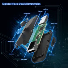 Беспроводной конвертер с ручкой для переключателя/PS4/PS3/PC, беспроводной USB контроллер, проводной Bluetooth адаптер рукоятки для Android