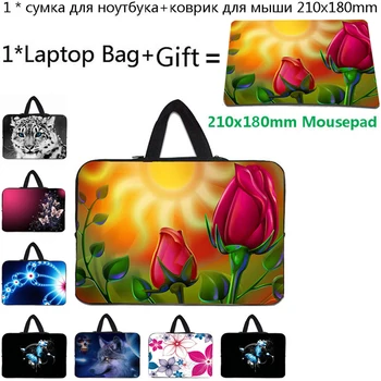 

For Huawei Macbook Retina Acer Aspire One Sony Dell XPS Asus ZenPad 14 13 12 17 10 13.3 11.6 15 Laptop Case Bag+Prints Mousepad