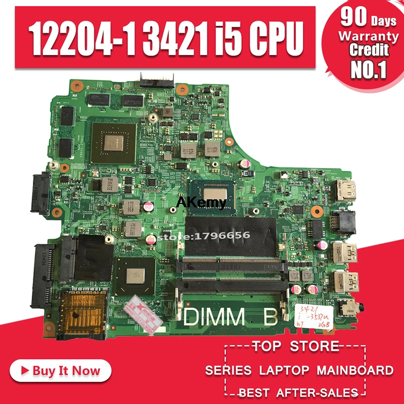 

12204-1 For dell INSPIRON 3421 laptop motherboard 12204-1 dell motherboard i5 CPU orginal Teste motherboard