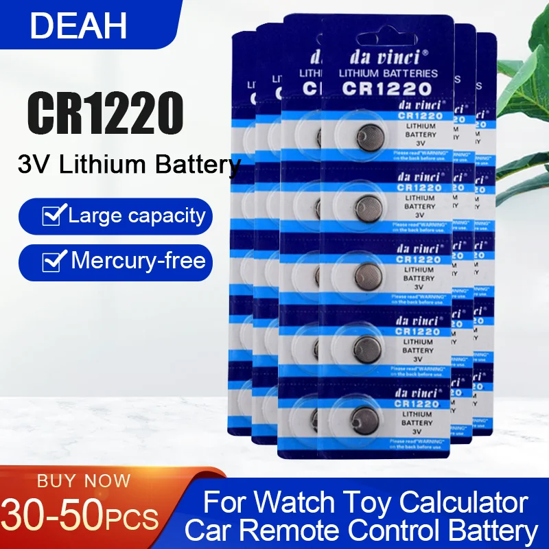 herfst binair Naschrift Cr1220 3v Lithium Battery | Cr Batteries 1220 Button | Lithium Cell Cr 1220  3v - 3v - Aliexpress
