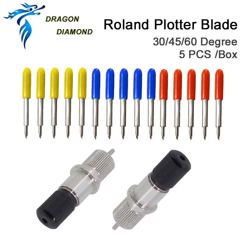 1 Pc Redsail Blade #10 Holder and 3 Pcs Roland Cutting Blades 30/45/60 degree 