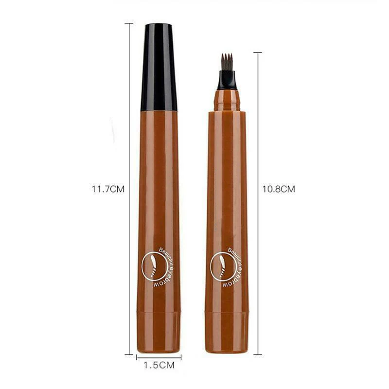 Hot 4 Points Eyebrown Pen Waterproof Fork Tip Long Last Sweat-proof Eyebrow Pencil Non-marking Anti-sweat Eye Brown Enhancer M3