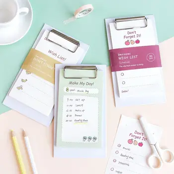 

MINKYS New Arrival Kawaii Memo Note Sheets Clipboard Weekly Planner To Do It Wish List Notepad Paperlaria School Stationery