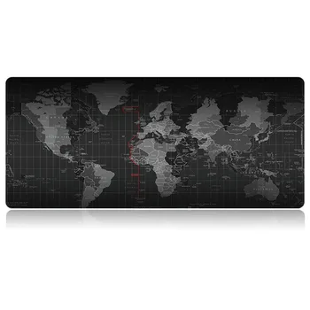 

Gaming Mouse Pad Office Gaming Mouse Pad Black Non-slip Rubber Mouse Pad World Map Pattern Mouse Pad