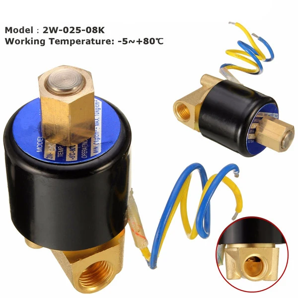 

Hot Sale 2 Points Normally Open Type Brass Internal Thread Solenoid Valve 2W-025-08K