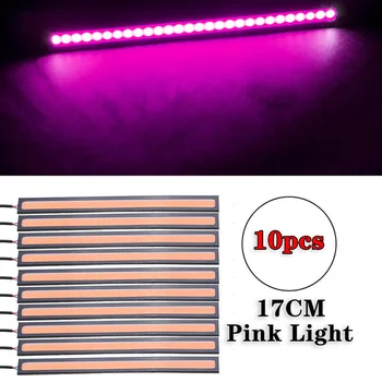 

10pcs LED DRL Daytime Running Light Strip Car Fog COB Lamp Waterproof 4-Color